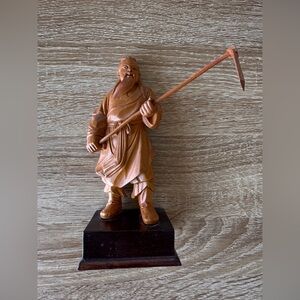 Handcrafted Wooden Warrior Statue